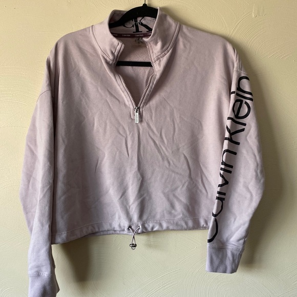 Calvin Klein Womens Button Detail Crewneck Sweater Purple Size Medium main image 0
